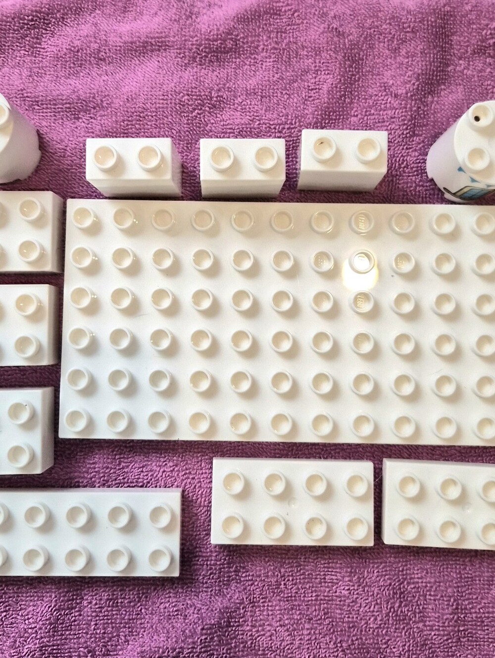 Lego Lot Of 14 Blocks White Great Condition!! - Picture 3 of 4